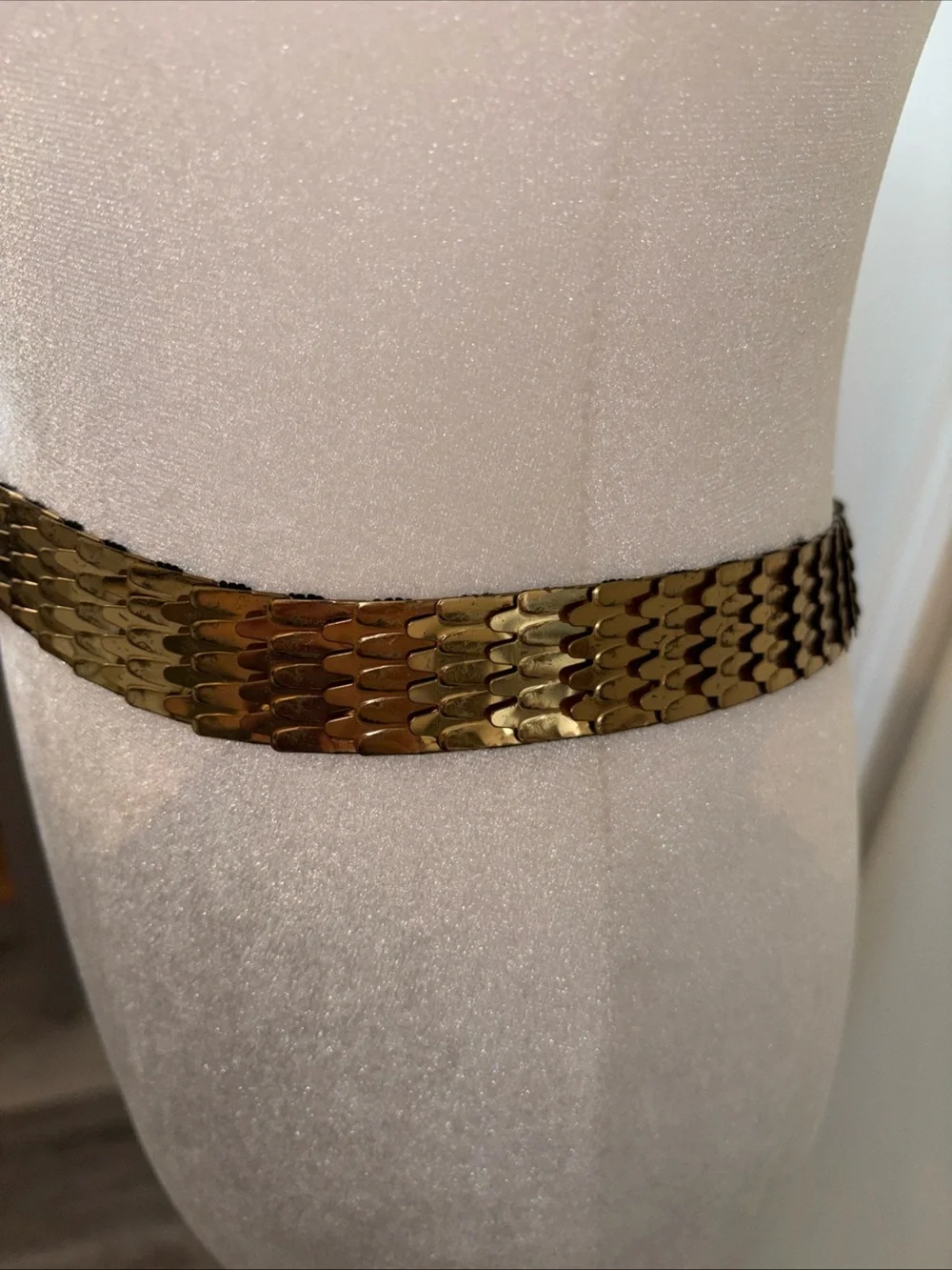 Metallic Gold Leaf Buckle Stretch Belt - Women Accessories Hook and Slit Clasp